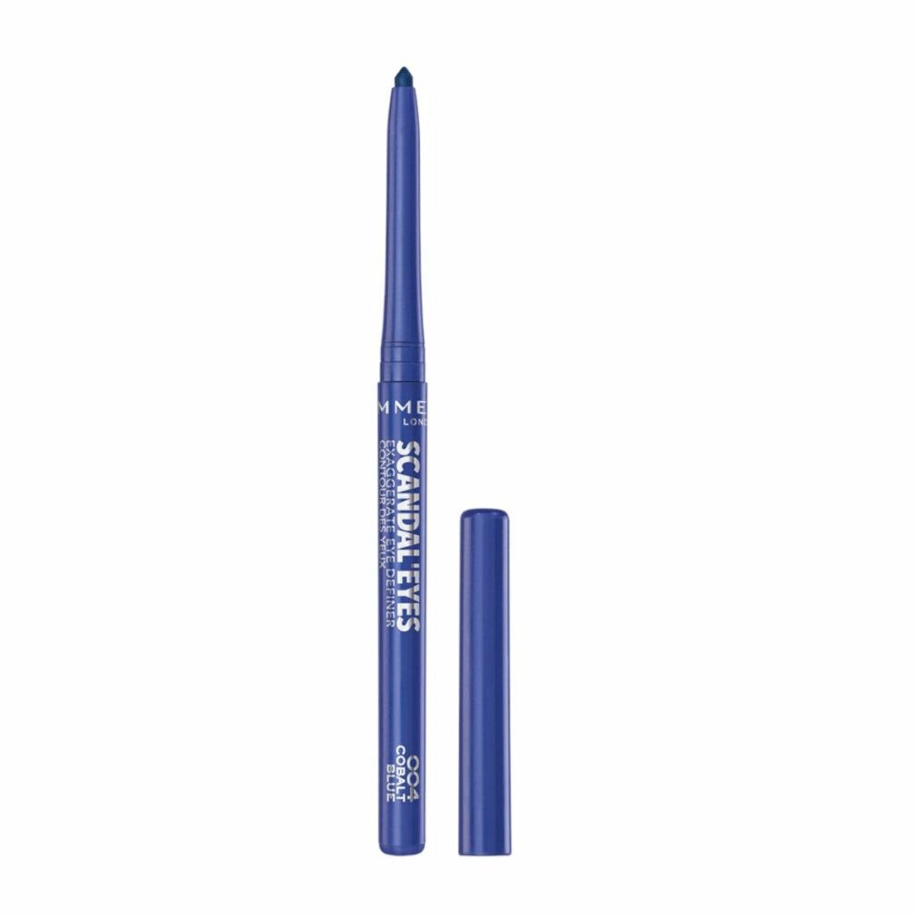 Blauer Eyeliner mit Kappe. Aufschrift: Scandaleyes. Automatischer Eyeliner. Farbe: Cobalt Blue.