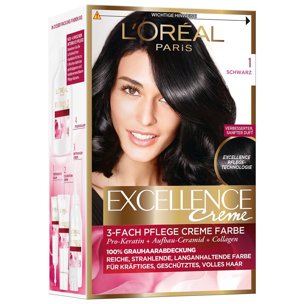 Crema Colorante L'Oreal Excellence 172 ml - Copertura Grigia 100%