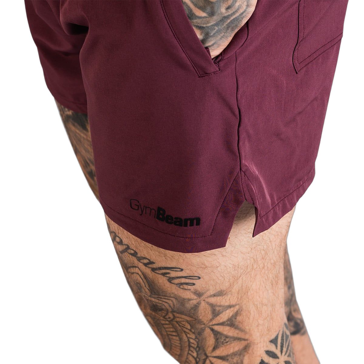 GymBeam Shorts Herren Regular Fit mit Taschen in Eggplant