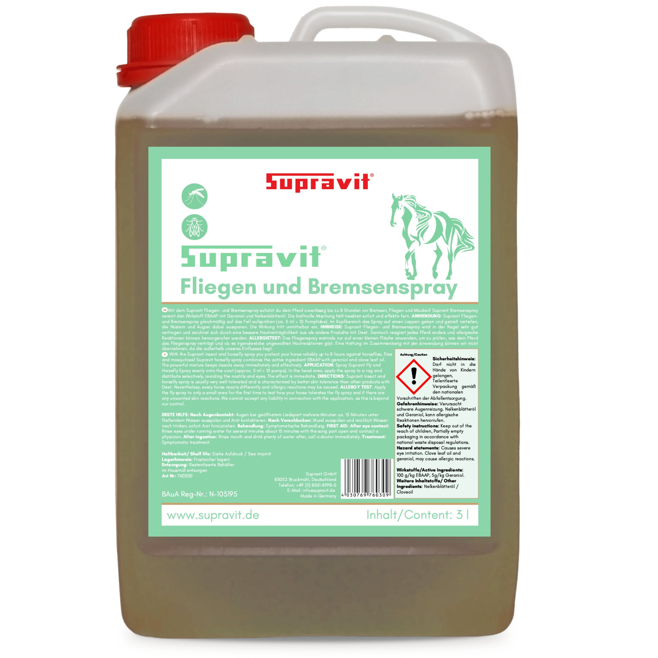 Supravit Fliegen und Bremsenspray 5L Kanister.