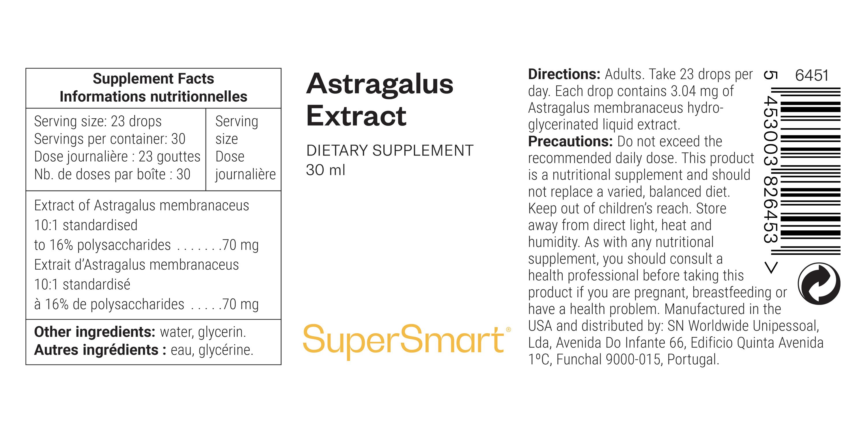 SuperSmart - Astragalus Extract 30 ml