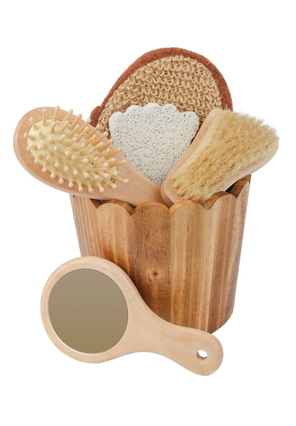 Croll & Denecke Wellness Geschenkset 6-teilig im hellen Sauna Holzbottich 1 St