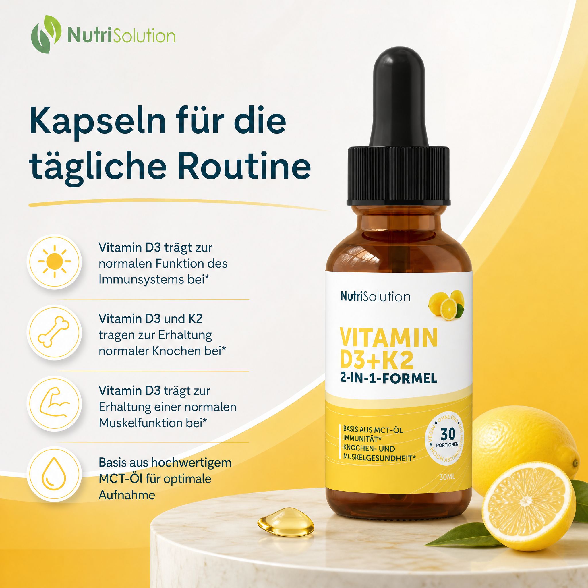 NutriSolution Vitamin D3 + K2