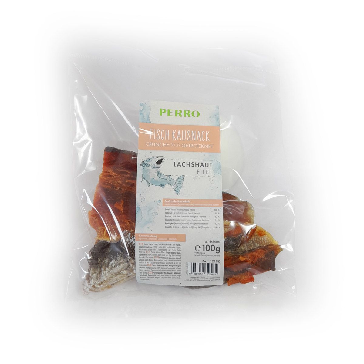 PERRO Fisch Kausnack Lachs Filet für Hunde