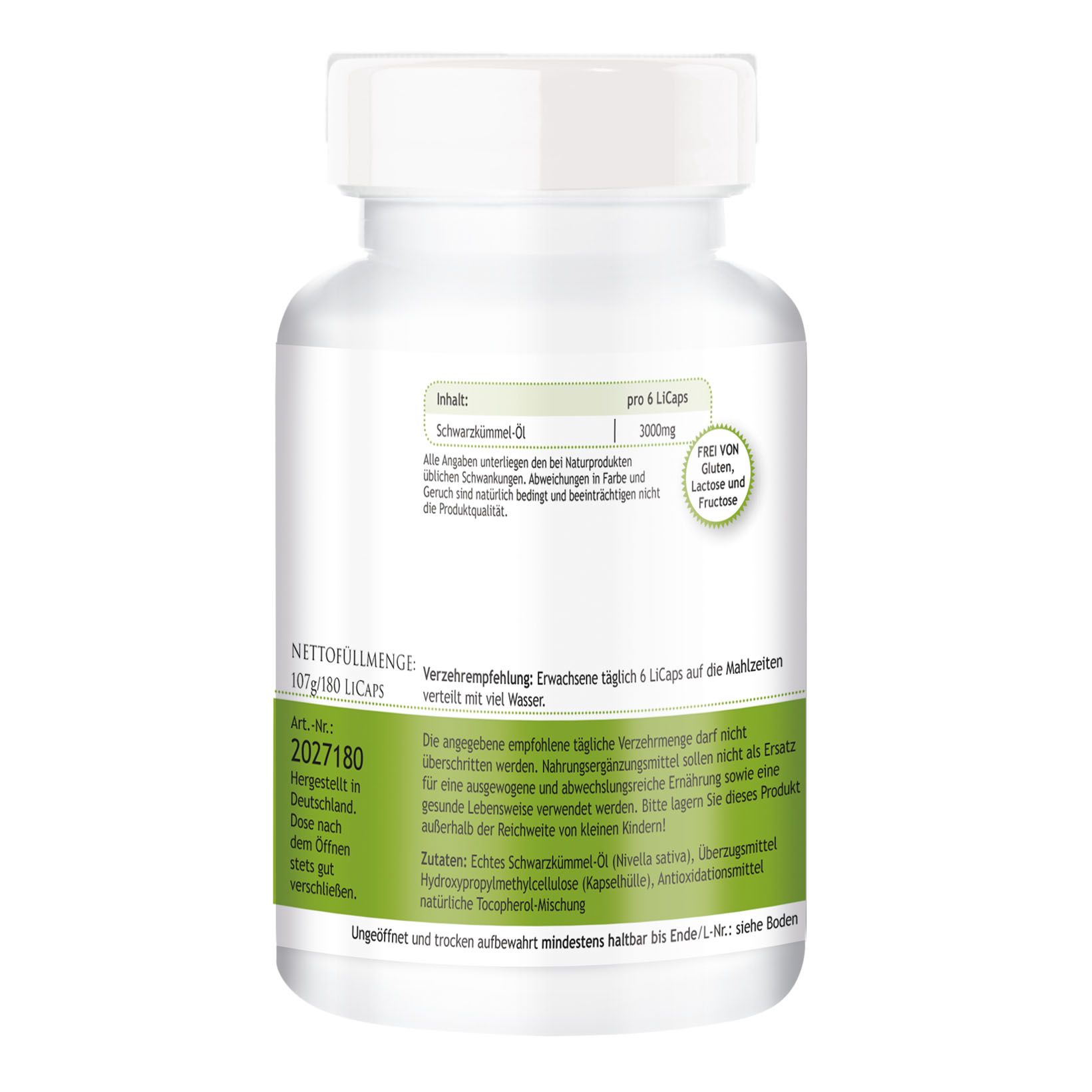 Warnke Vitalstoffe | Schwarzkümmel-Öl 500mg kaltgepresst