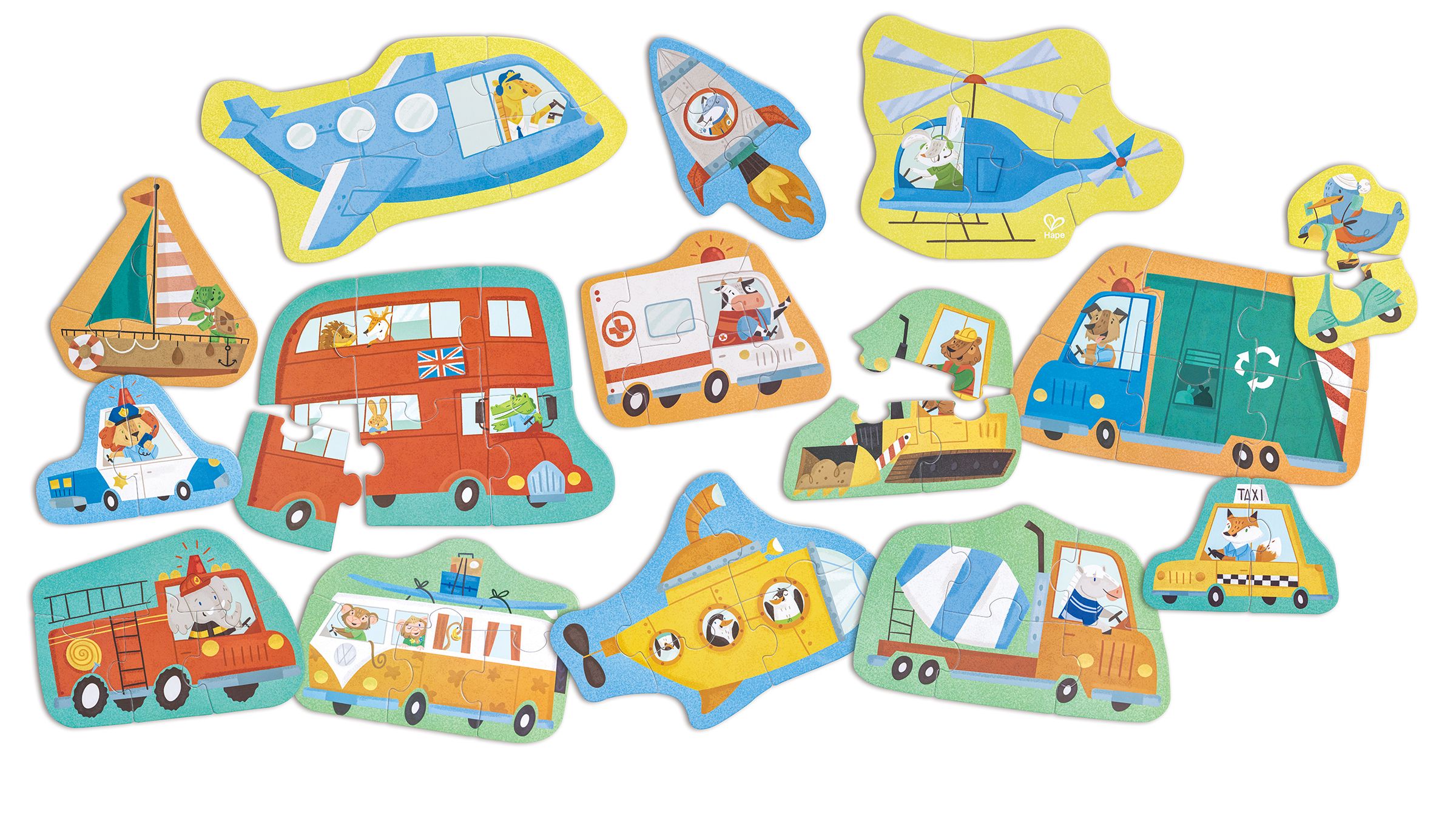 Hape Wunderbares Fahrzeug Puzzle