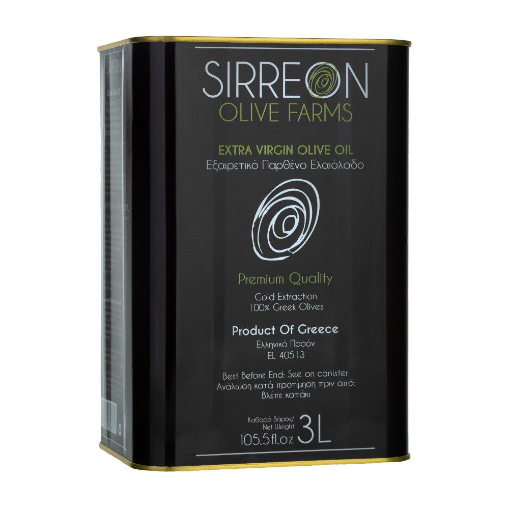 Sirreon Natives Olivenöl Extra, Premium Qualität, Säuregehalt 0,4 % 3000 ml