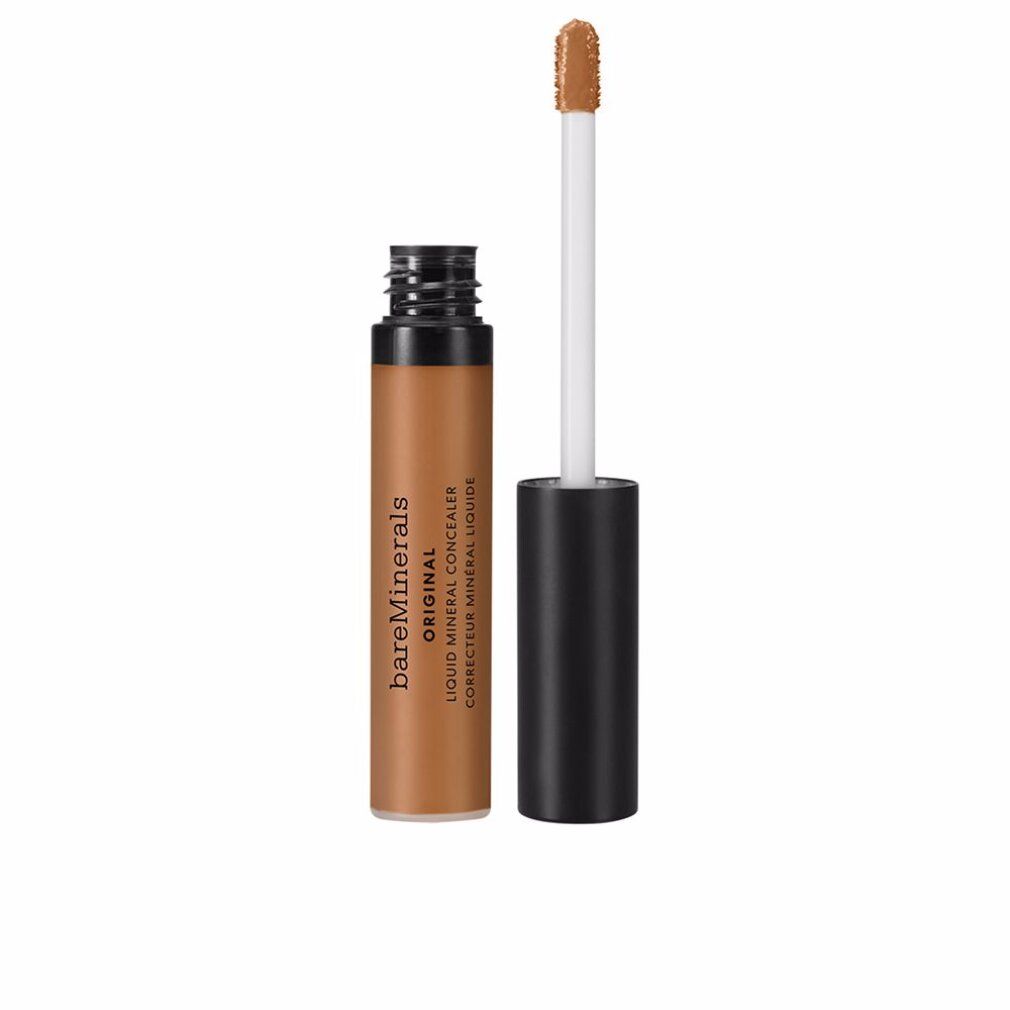 Flüssiger Concealer mit Applikator. Braune Flasche mit schwarzem Deckel. Text: BareMinerals Original Liquid Mineral Concealer.