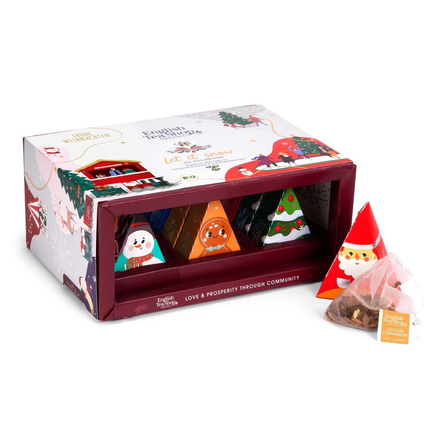 ETS - Teegeschenk "Let it snow", BIO, 12 Pyramiden-Beutel