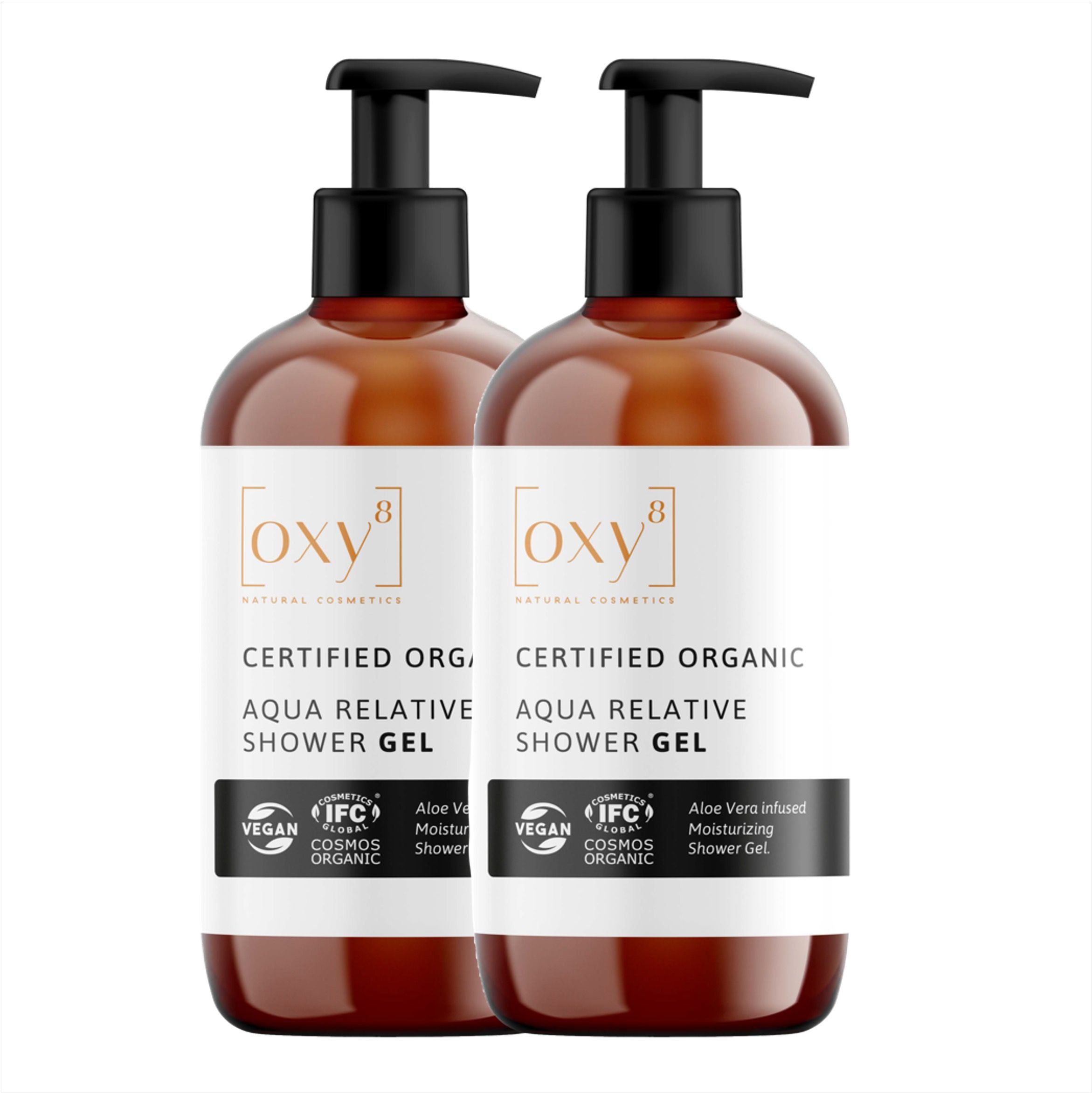 oxy8 Naturkosmetik AQUA RELATIVE SHOWER GEL - Duschgel - Sparset 2er Packung