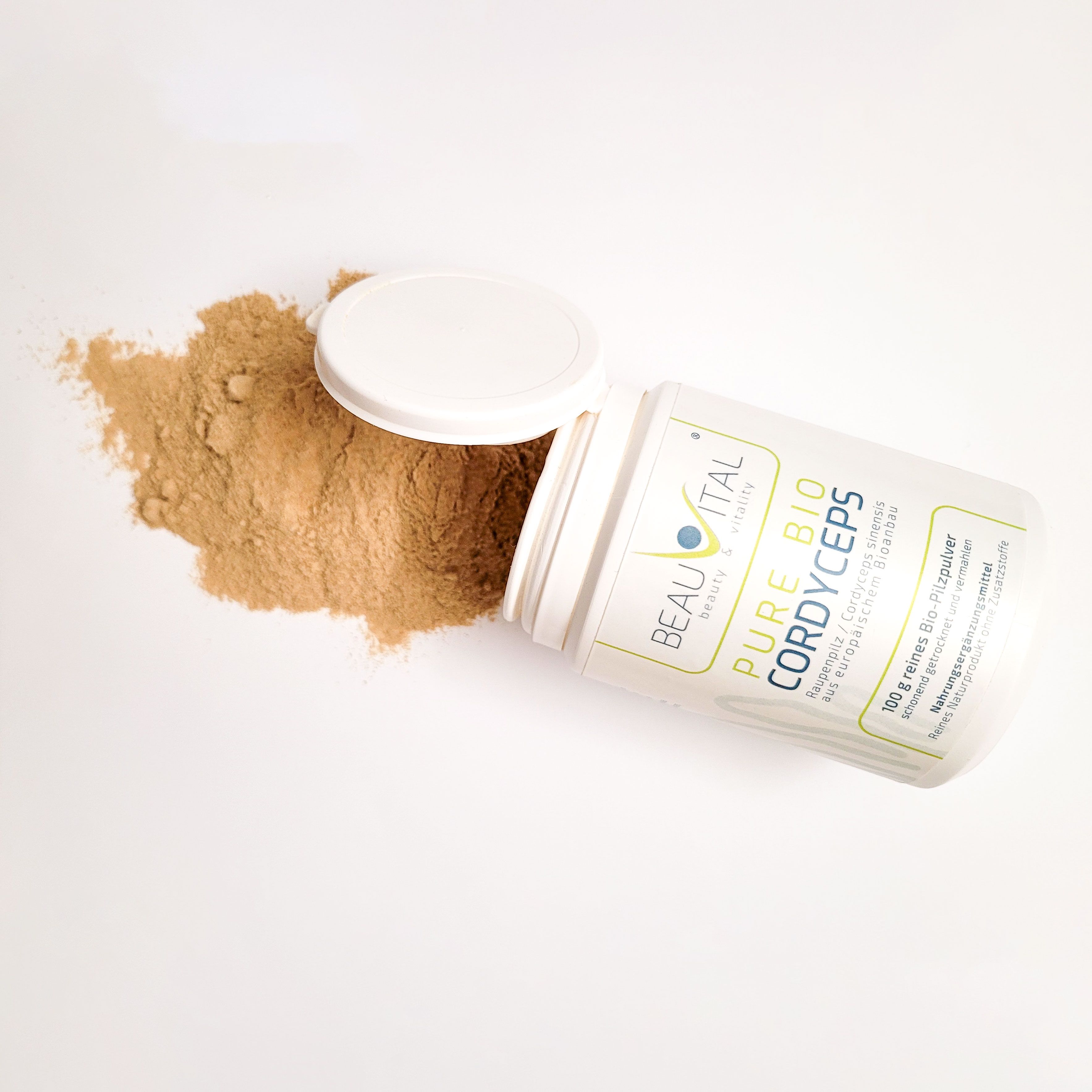 BEAUVITAL® Pure Bio Cordyceps Pulver mit 10% Cordyceps sinensis Extrakt