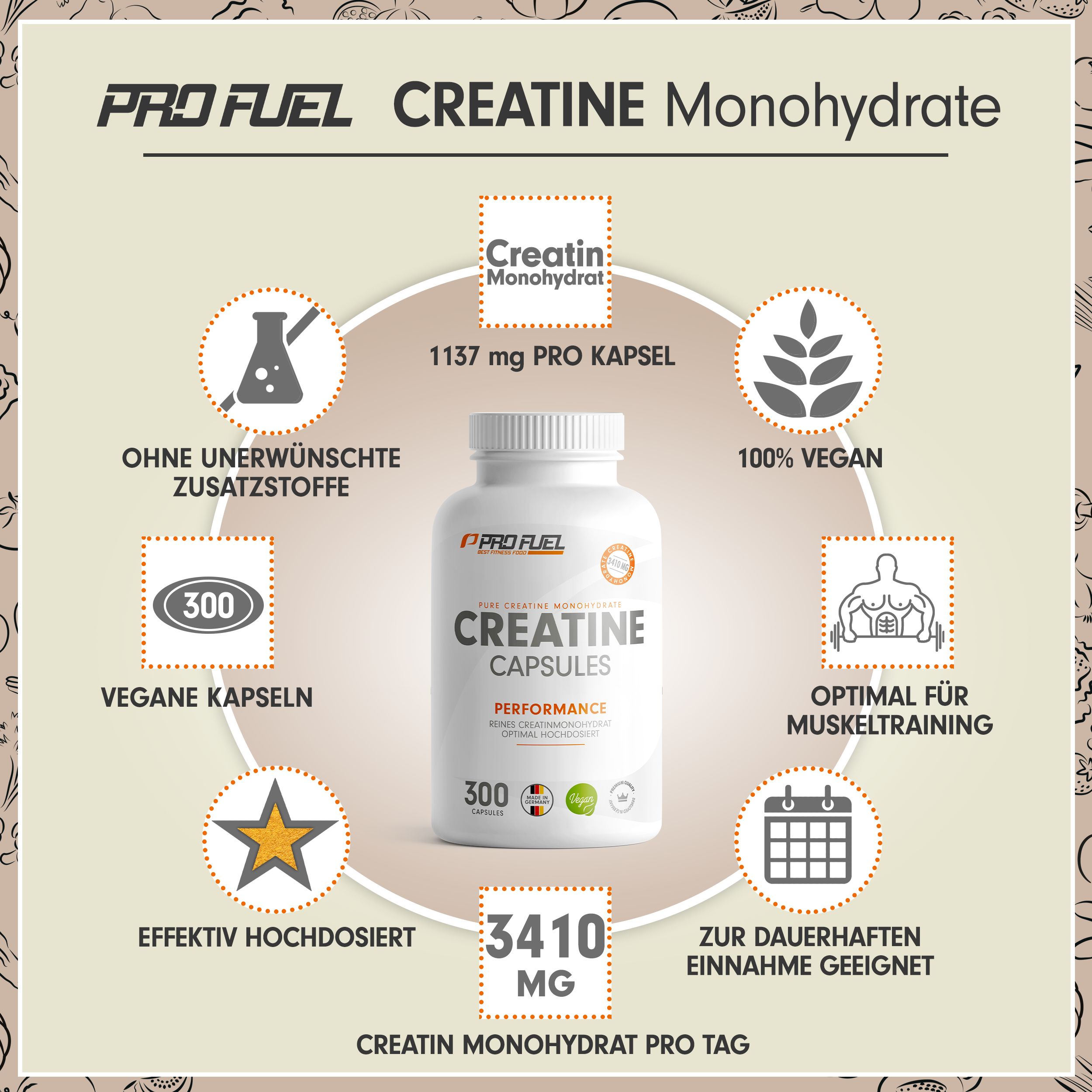 ProFuel - Creatin Kapseln 300 St