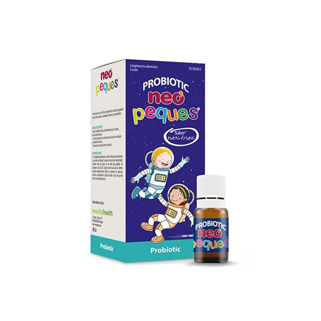 NEO Peques Pro‑ & Präbiotische Vials, 8 Stück, Tutti‑Frutti. St Pulver