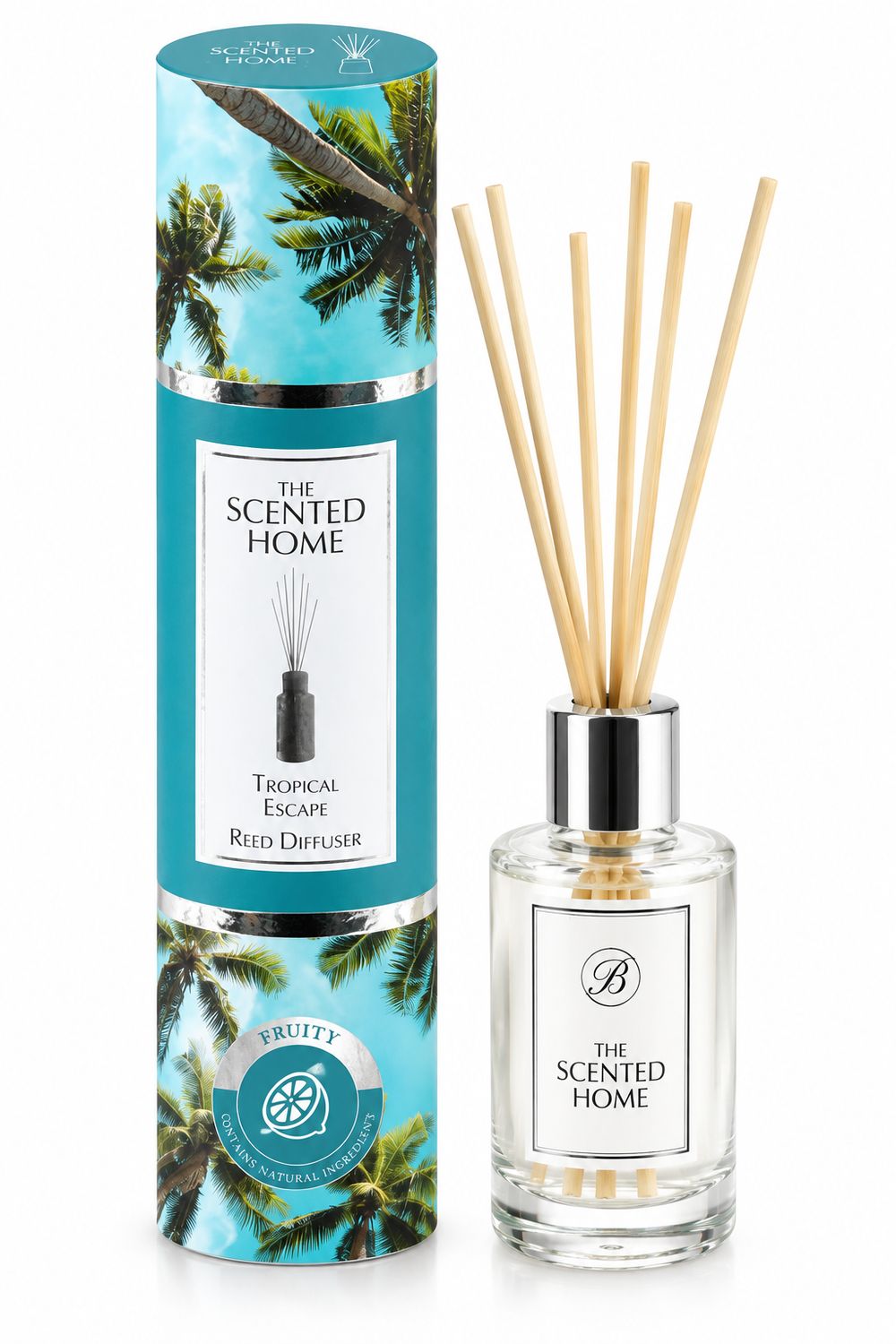 The Scented Home Raumduft Tropical Escape Duftdiffuser mit Rattanstäbchen 150 ml