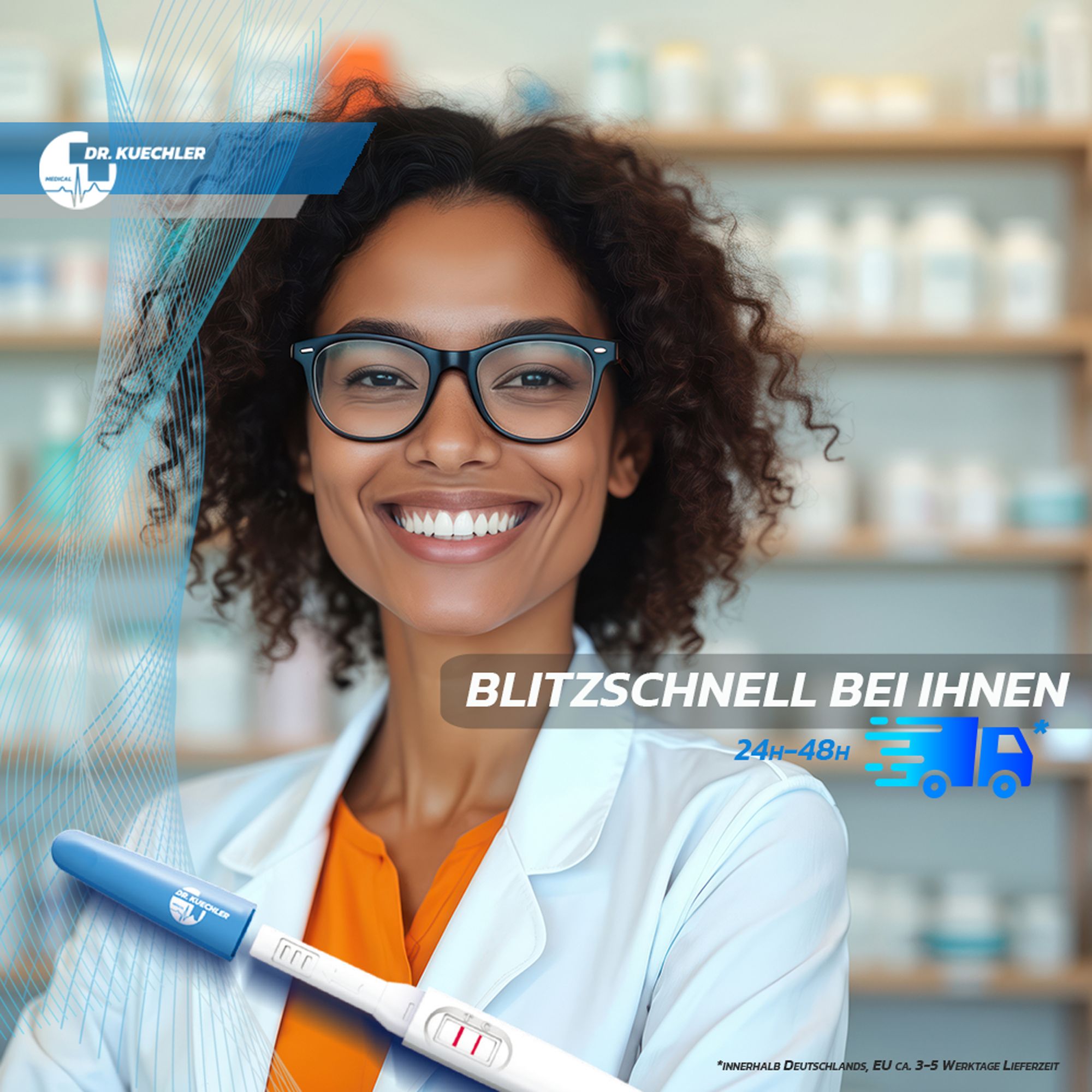 Dr. Kuechler Medical Ovulationstest - Extrem Sensibler LH Schnelltest 10 Miu, Kinderwunsch, 5-10 Min