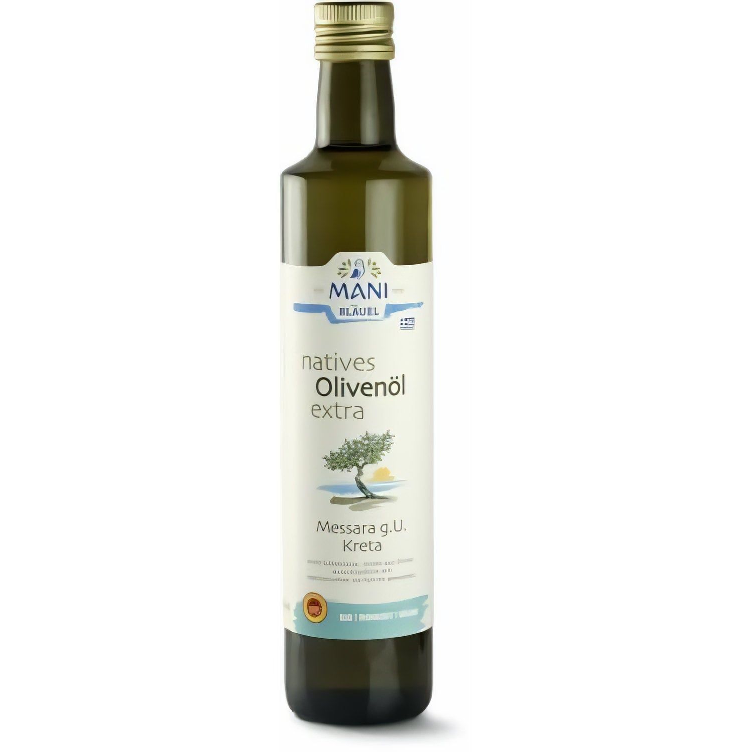 Mani natives Olivenöl extra, Messara g.U. Kreta, 500 ml Öl