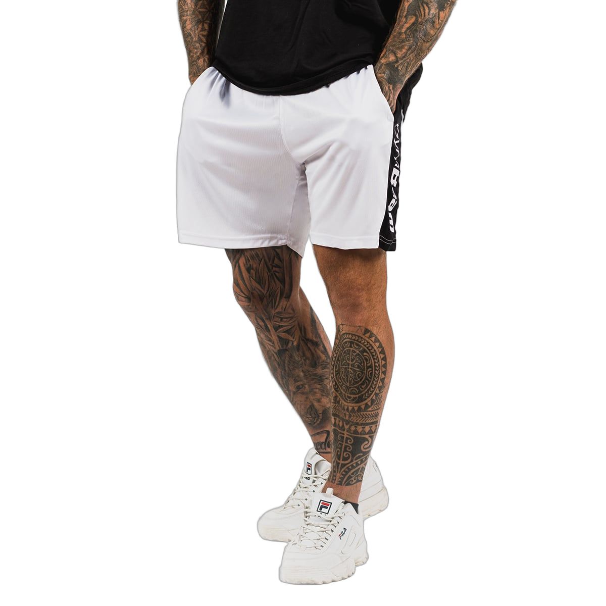 GymBeam Shorts Herren mit Gummizug und Zugband in Weiß
