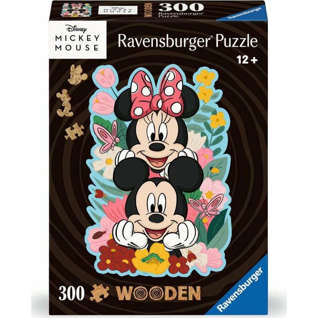 Disney wooden Holz-Puzzle Mickey & Minnie (300 Teile)