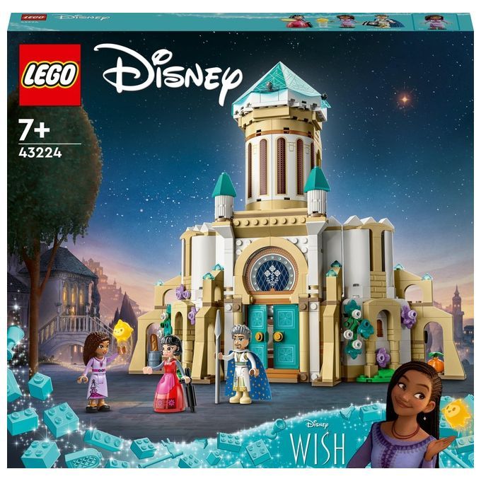 LEGO Disney Wish 43224 Il Castello di Re Magnifico, Gioco da Costruire dal Film Wish con Mini Bambo