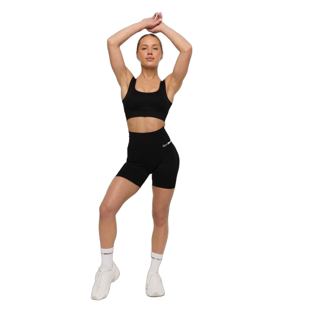 GymBeam Shorts Damen nahtlos mit hoher Taille und Slim Fit in Black