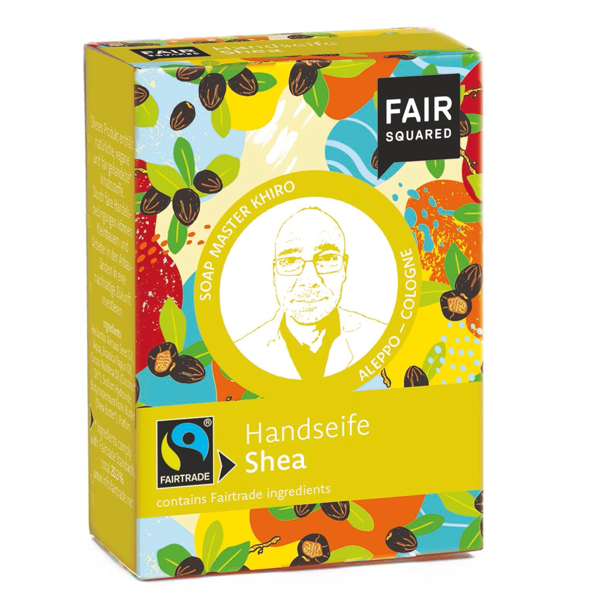FAIR SQUARED Fairtrade Jubiläum Handseife Shea