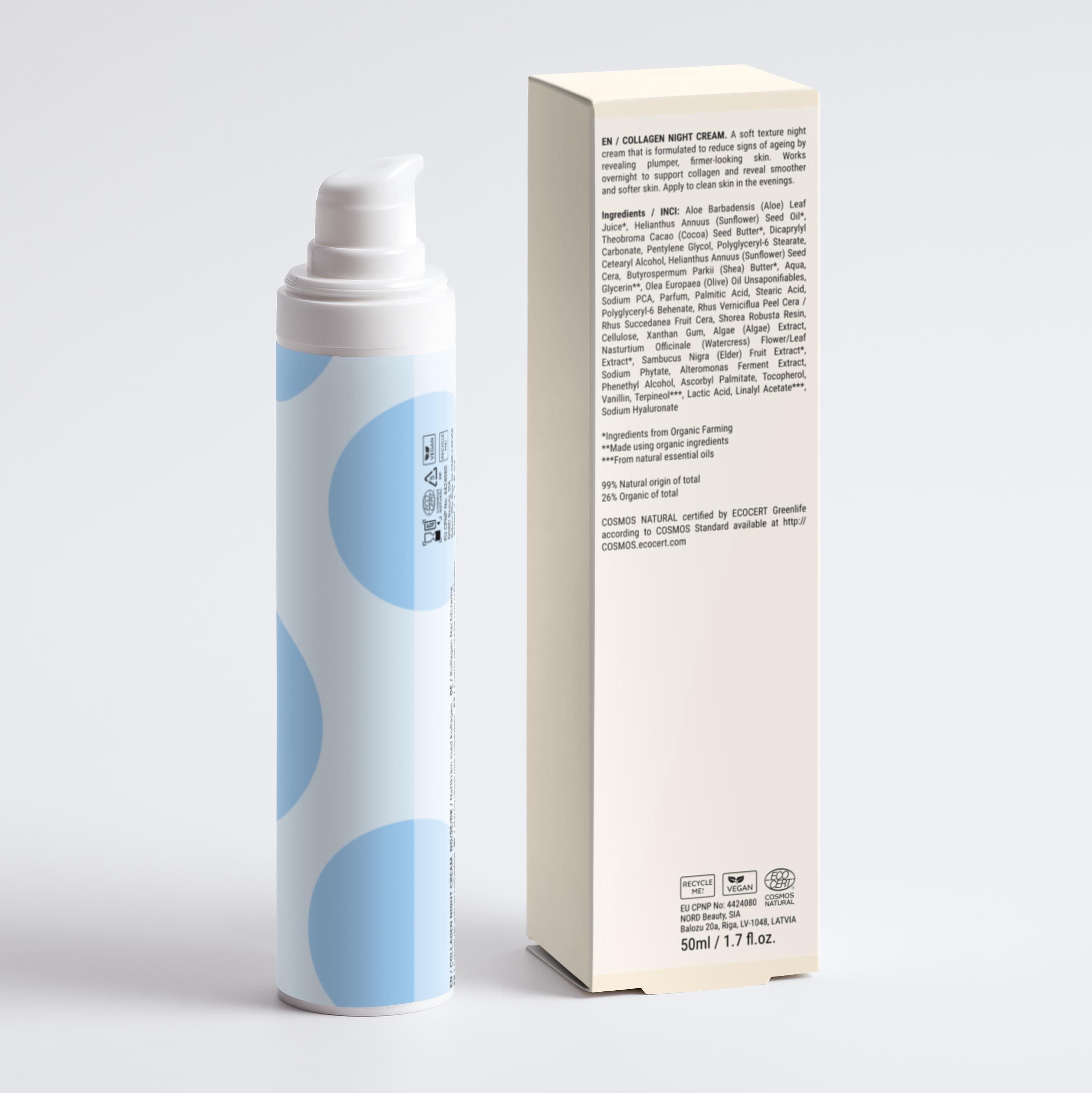 Zero Skin Reichhaltige Nachtpflege mit Kollagen, regenerierend glättend für reife Haut