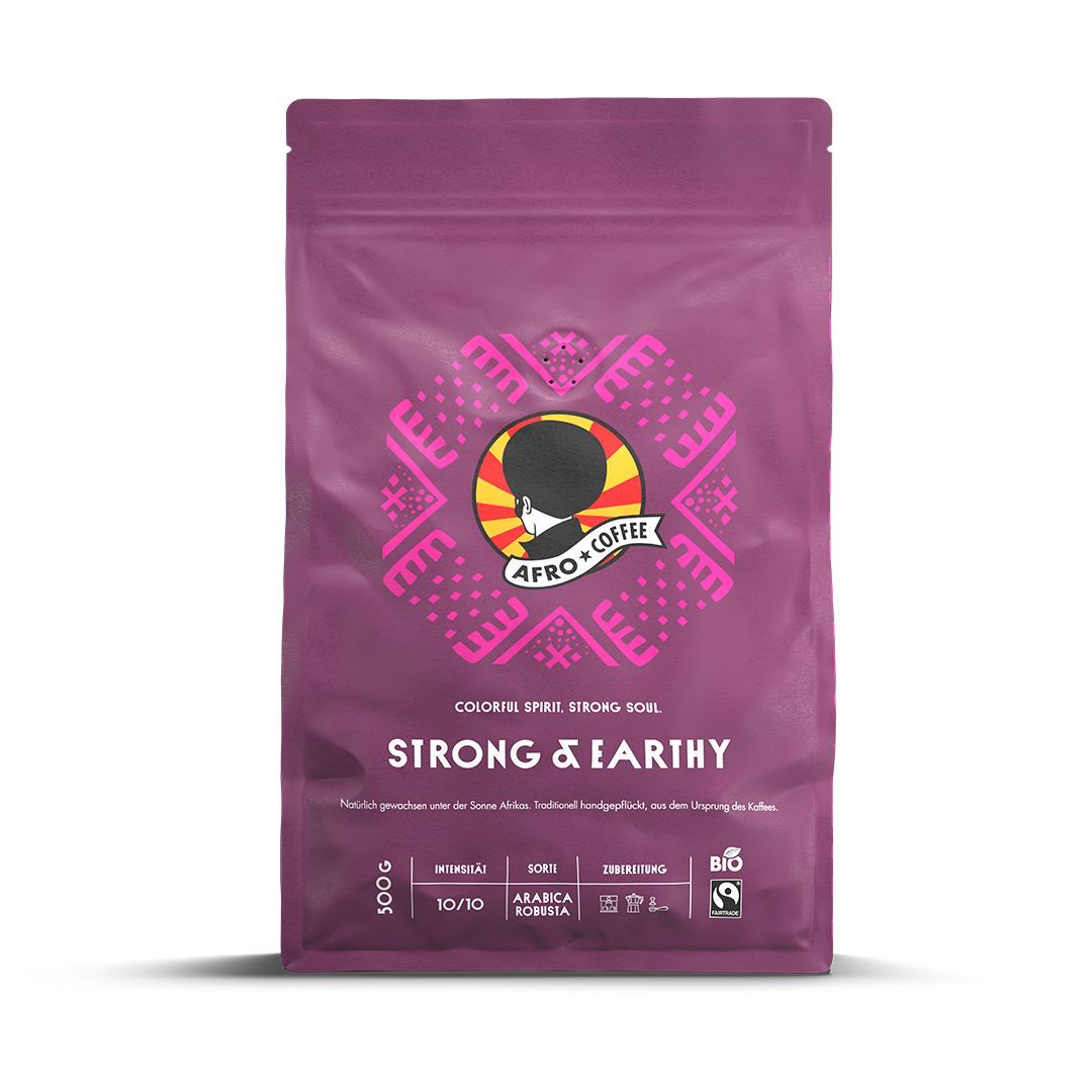 Bio Afro Coffee Strong & Earthy Premium Kaffeebohnen 500 g