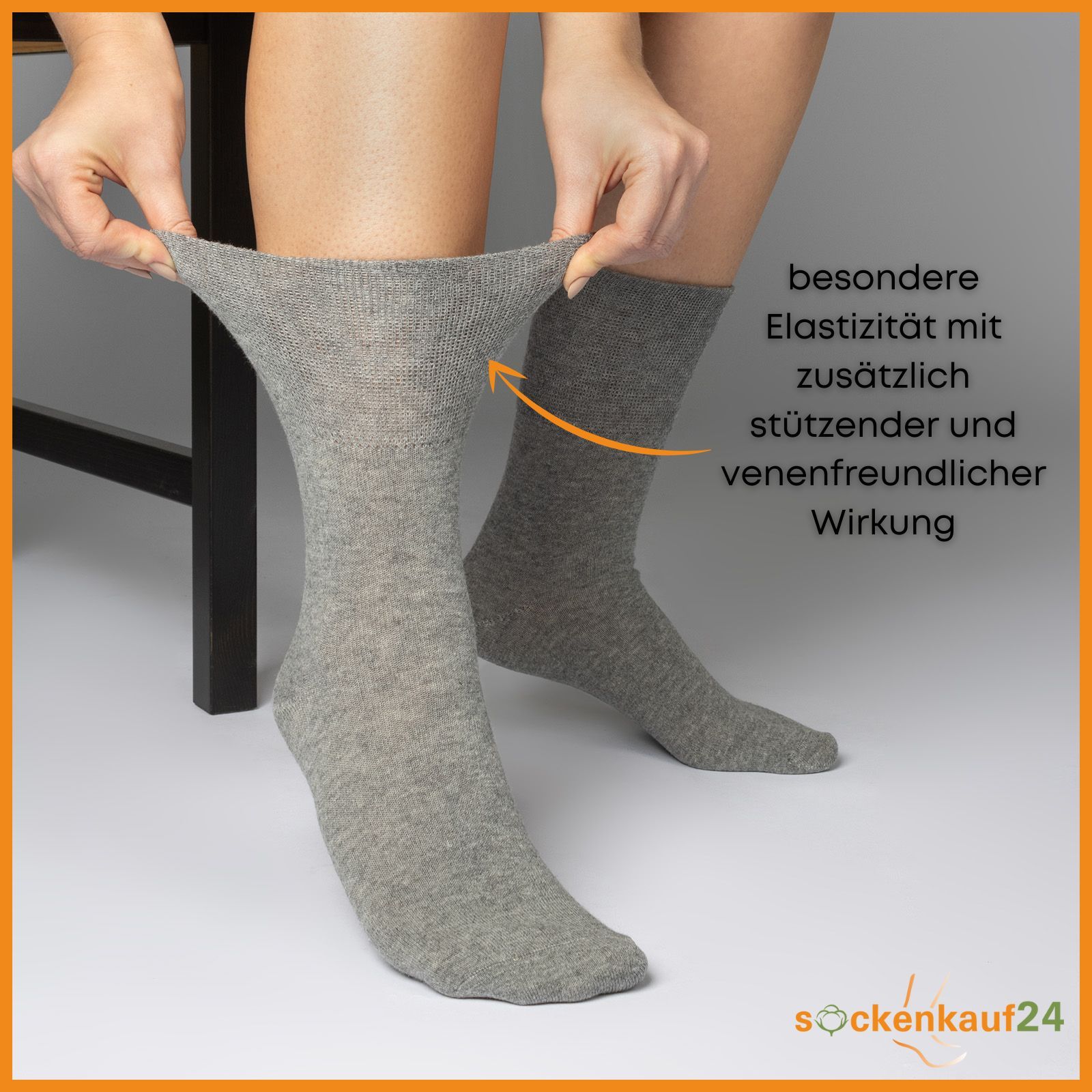 Diabetiker Socken ohne Gummi & ohne Naht aus 97% Baumwolle für Damen und Herren