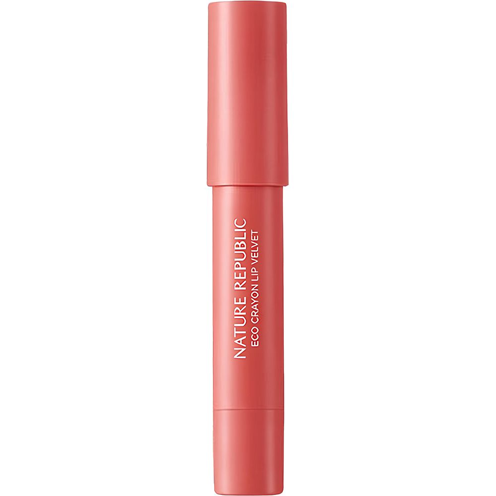 NATURE REPUBLIC By Flower Eco Crayon Lip Velvet Lipstick 02 Pink Breeze .