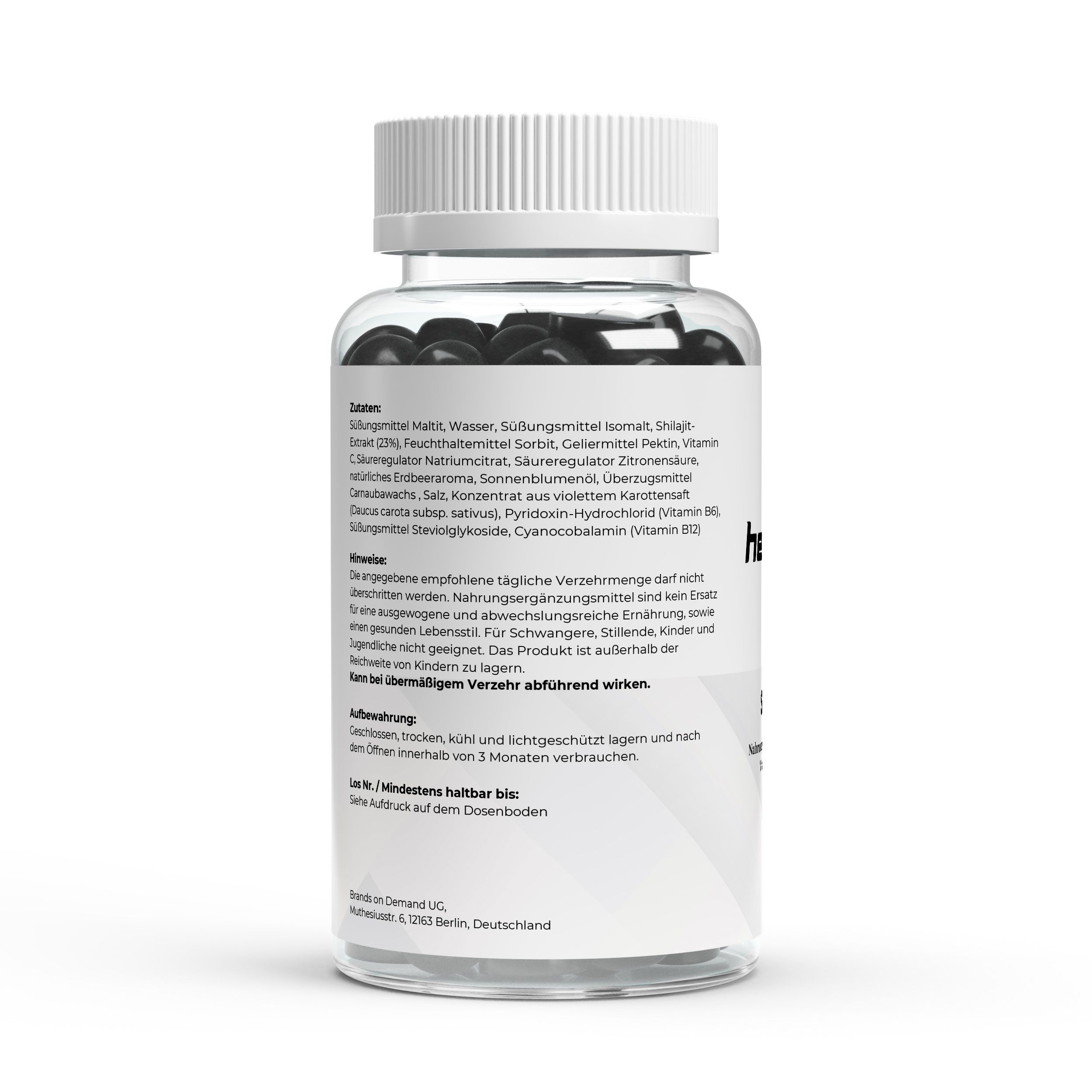 HEALTH & SPORT Shilajit Harz Gummies Erdbeere Vegan + Vitamine – Energie & Vitalität