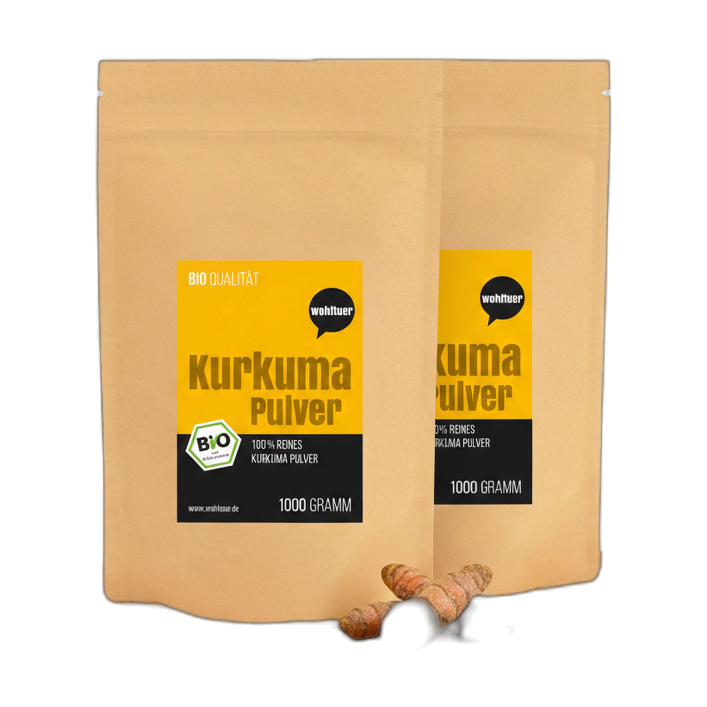 Wohltuer Bio Kurkuma gemahlen 1 kg Pulver