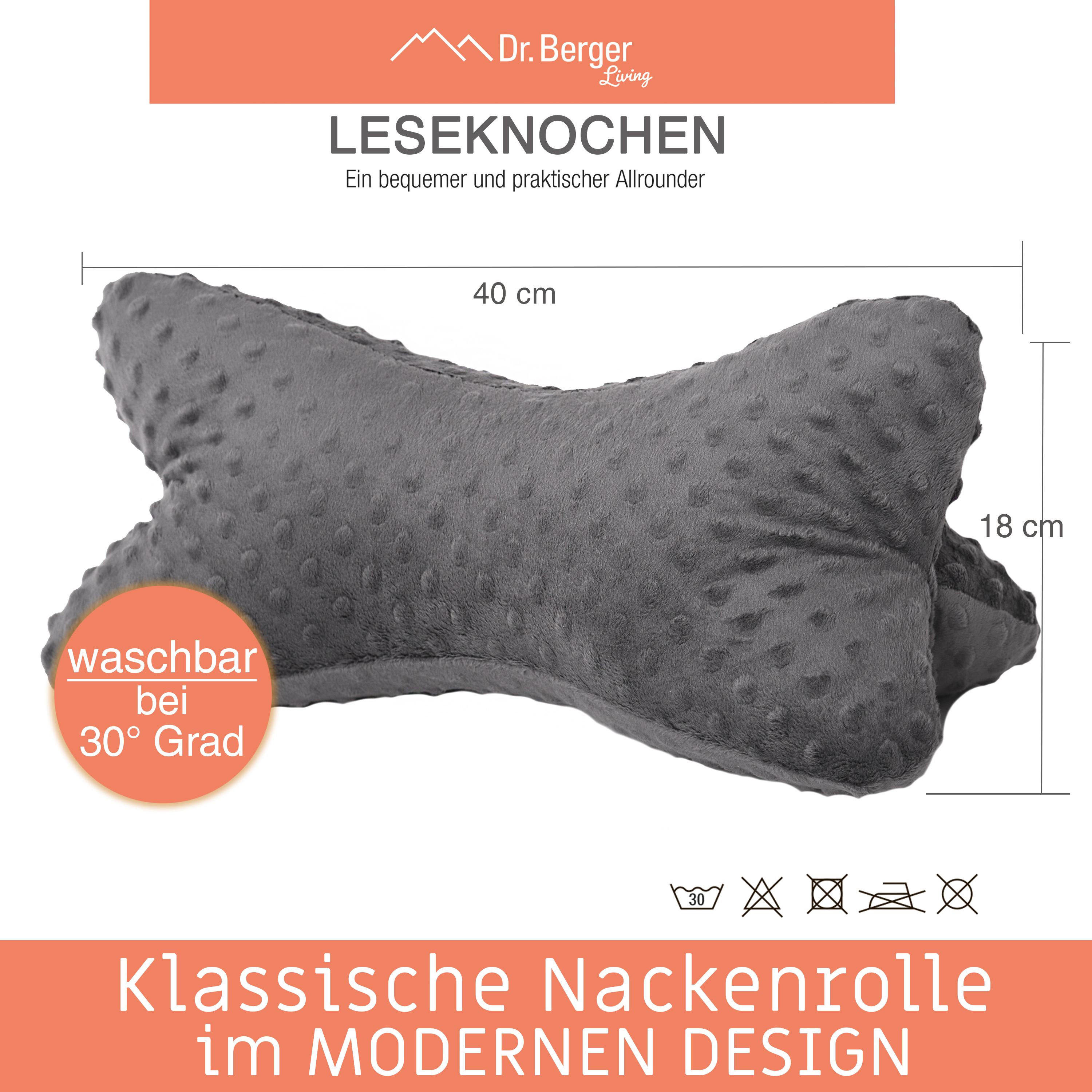 Dr. Berger Leseknochen Minky Sandbeige 40 x 18 cm 1 St Kissen