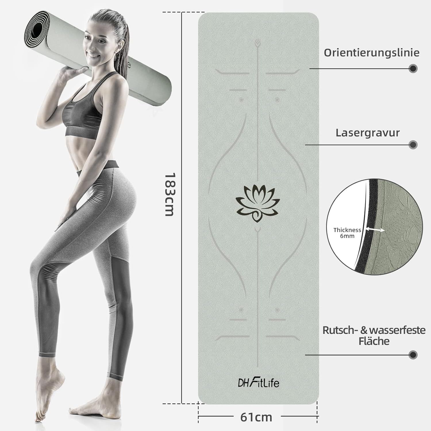 DH FitLife TPE Yogamatte