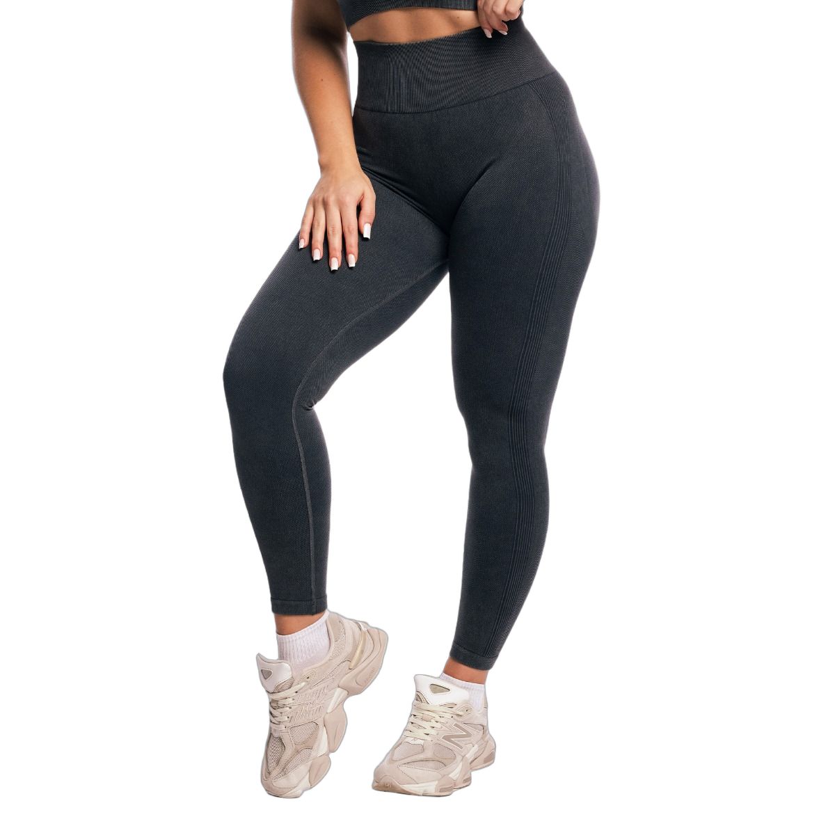 GymBeam Leggings für Frauen nahtlos mit hoher Taille LIFT Coal