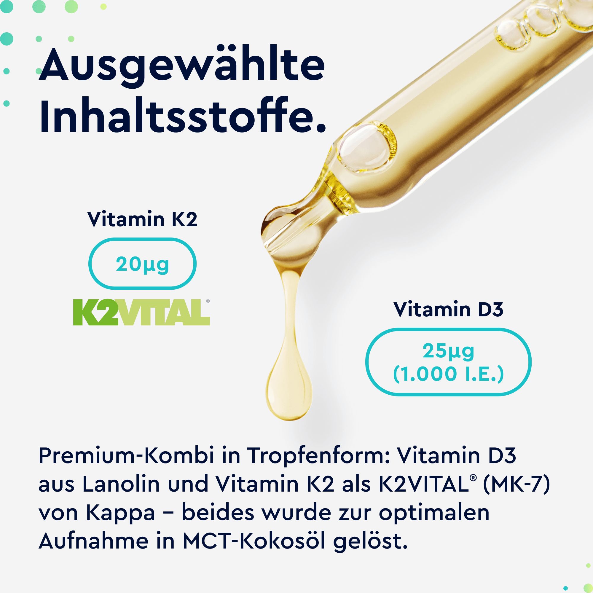 gloryfeel® Vitamin D3 K2 (K2VITAL® von Kappa) Tropfen