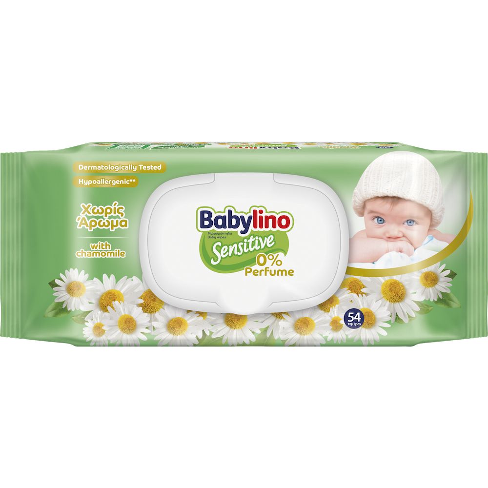 Salviette Babylino Sensitive 0% Profumo, formula 98% Naturale, ripristina il PH, 54 Unità