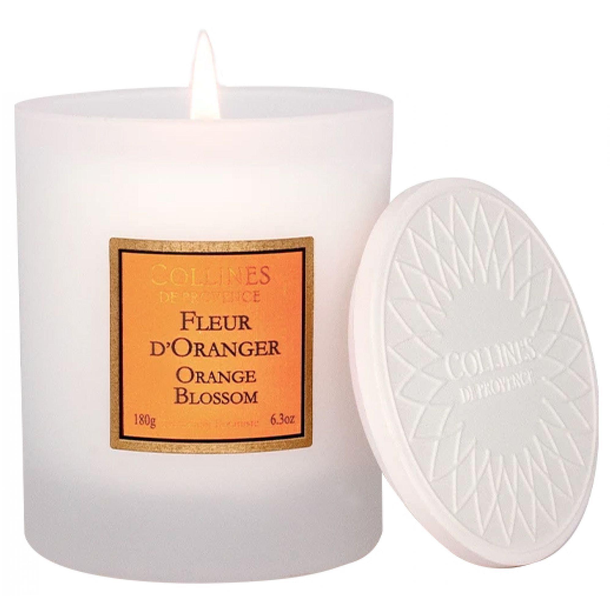 Collines de Provence Les Naturelles Duftkerze 180 g (Duft : Orange) 9,4x7x7 cm