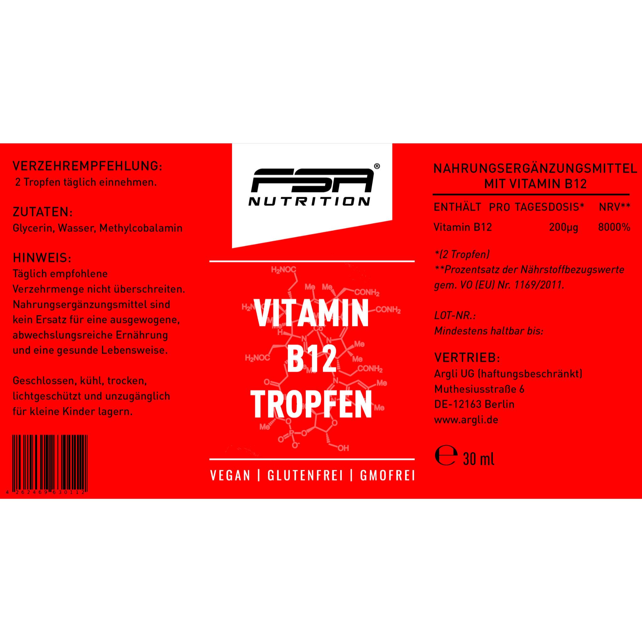 FSA Nutrition Vitamin B12 30 ml Tropfen