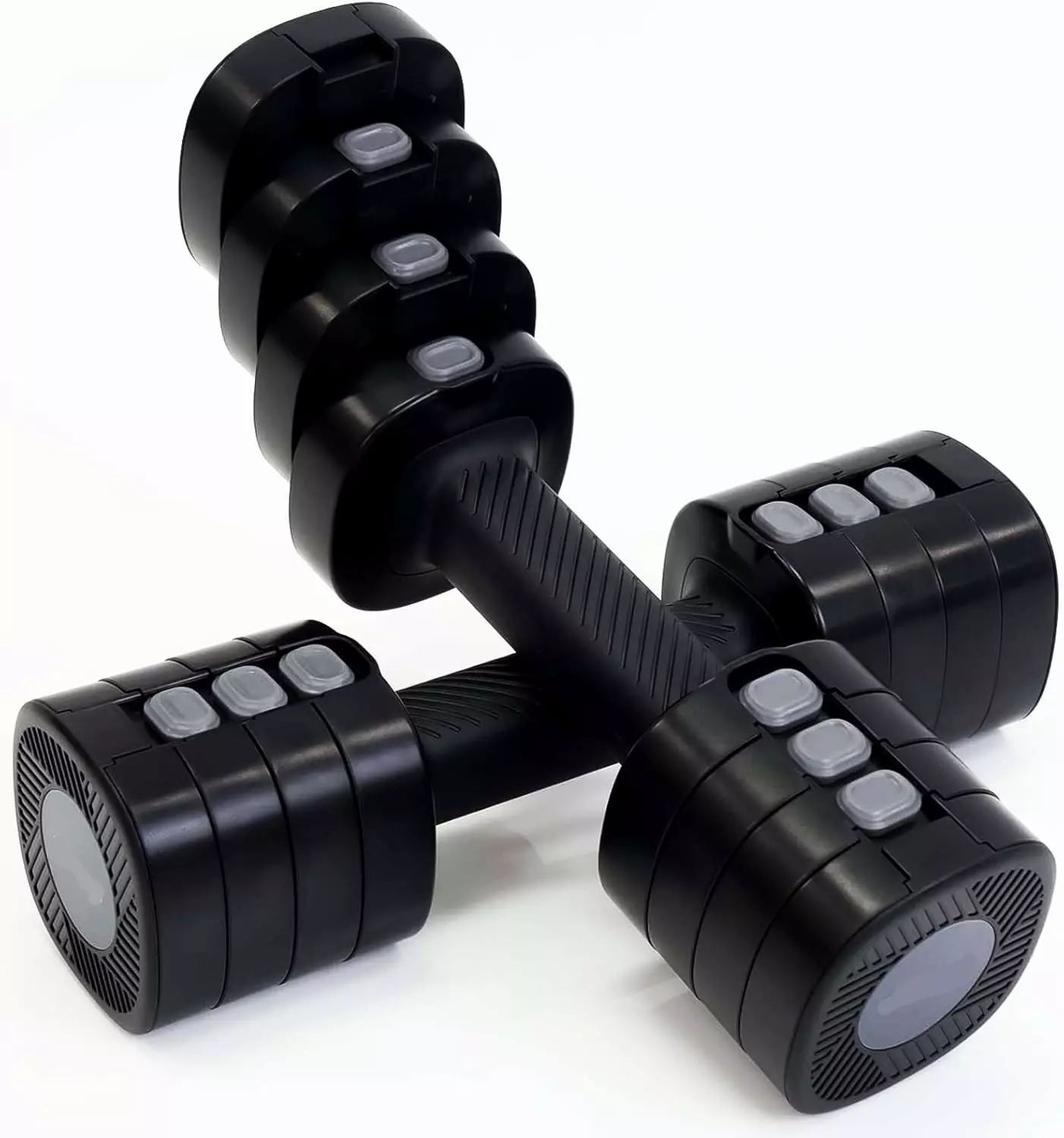 FFitness Set Manubri Regolabili 2 PESI DA 1 A 2,5 KG Neri FF
