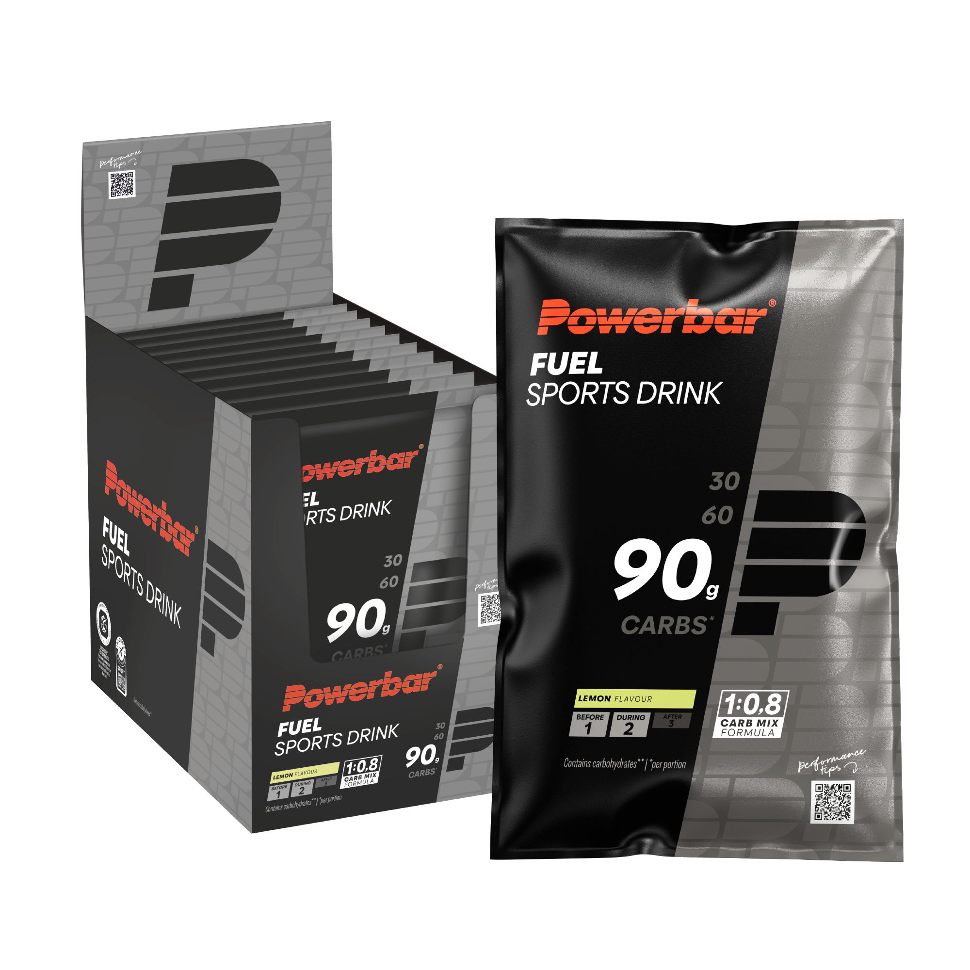 POWERBAR Kohlenhydratgetränk Fuel 90 Lemon High Carb Sports Drink