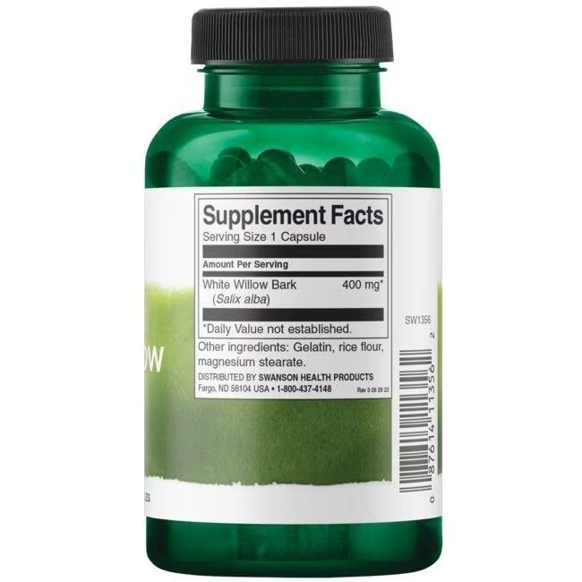 Swanson  Weiße Weidenrinde 400 mg