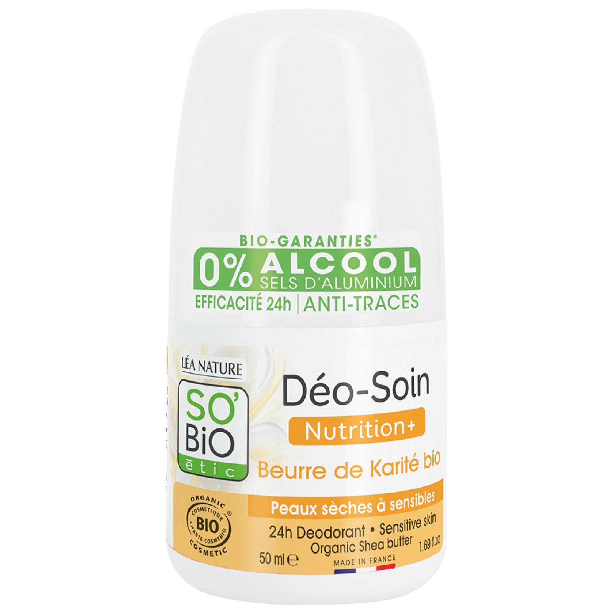 Léa Nature SO BIO étic Deo-Pflege 24H Sheabutter Roll-On Bio 9,5x4,5x4,5 cm