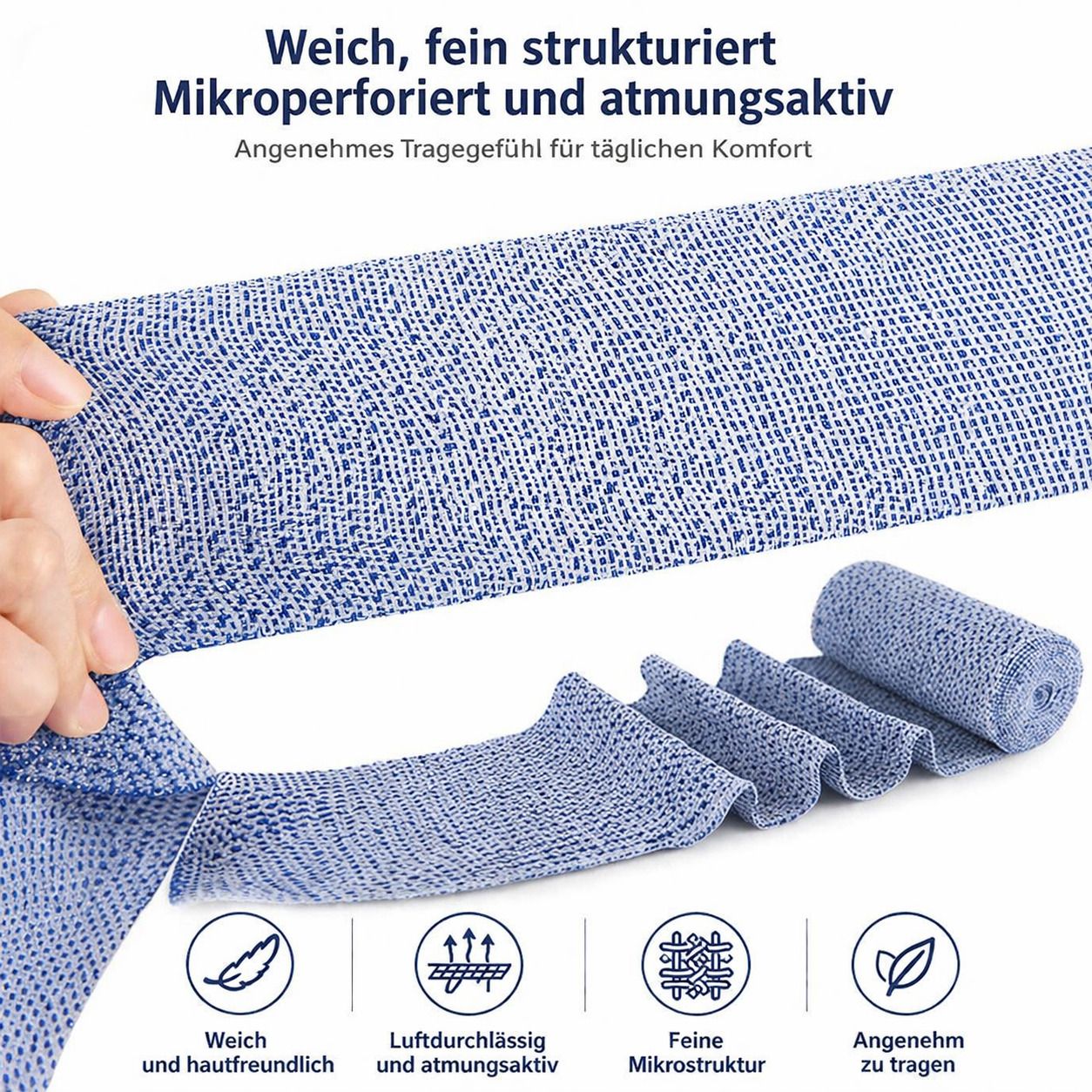 Kühlbandage Set, elastisch & atmungsaktiv, für Handgelenk, Knie & Knöchel, Sport & Alltag