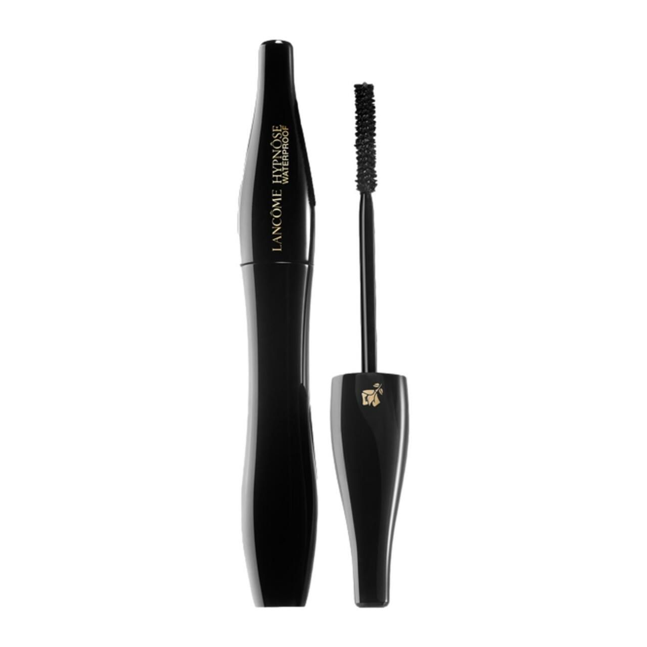 Schwarze Mascara-Tube und Bürste. Aufschrift: Lancôme Hypnôse Waterproof.