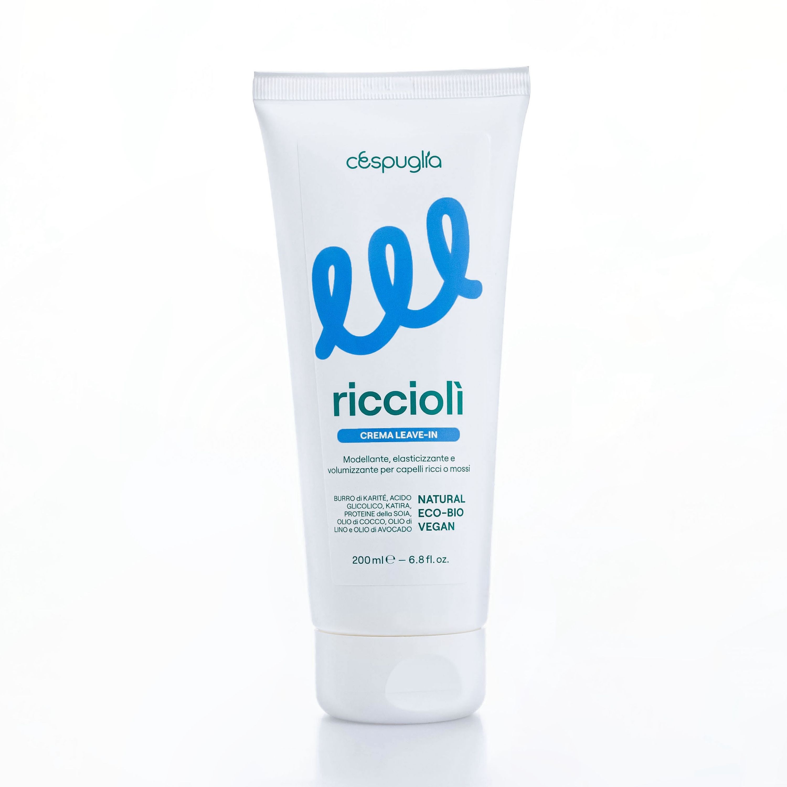 Cespuglia - Ricciolì Crema Modellante Capelli Ricci e Mossi, Elasticità e Volume, Bio Vegan 200ml
