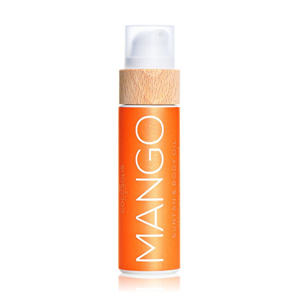 Kleine Flasche mit Aufschrift MANGO.