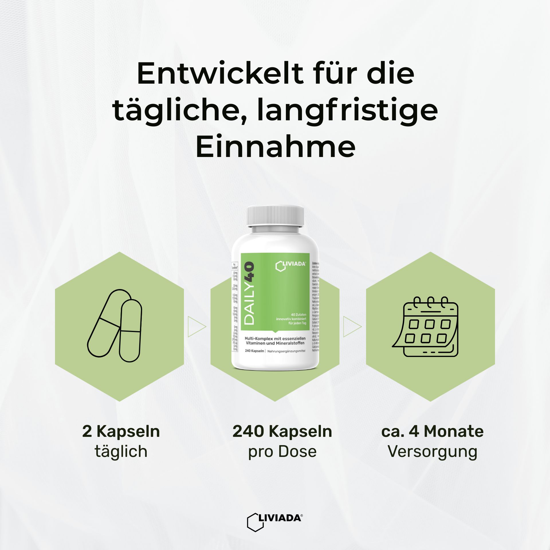 LIVIADA® DAILY40 – Täglicher Multi-Komplex mit essenziellen Vitaminen & Mineralstoffen