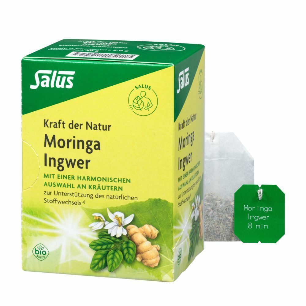 Moringa Ingwer Kräutertee Kraft der Natur Salus 15 St Filterbeutel