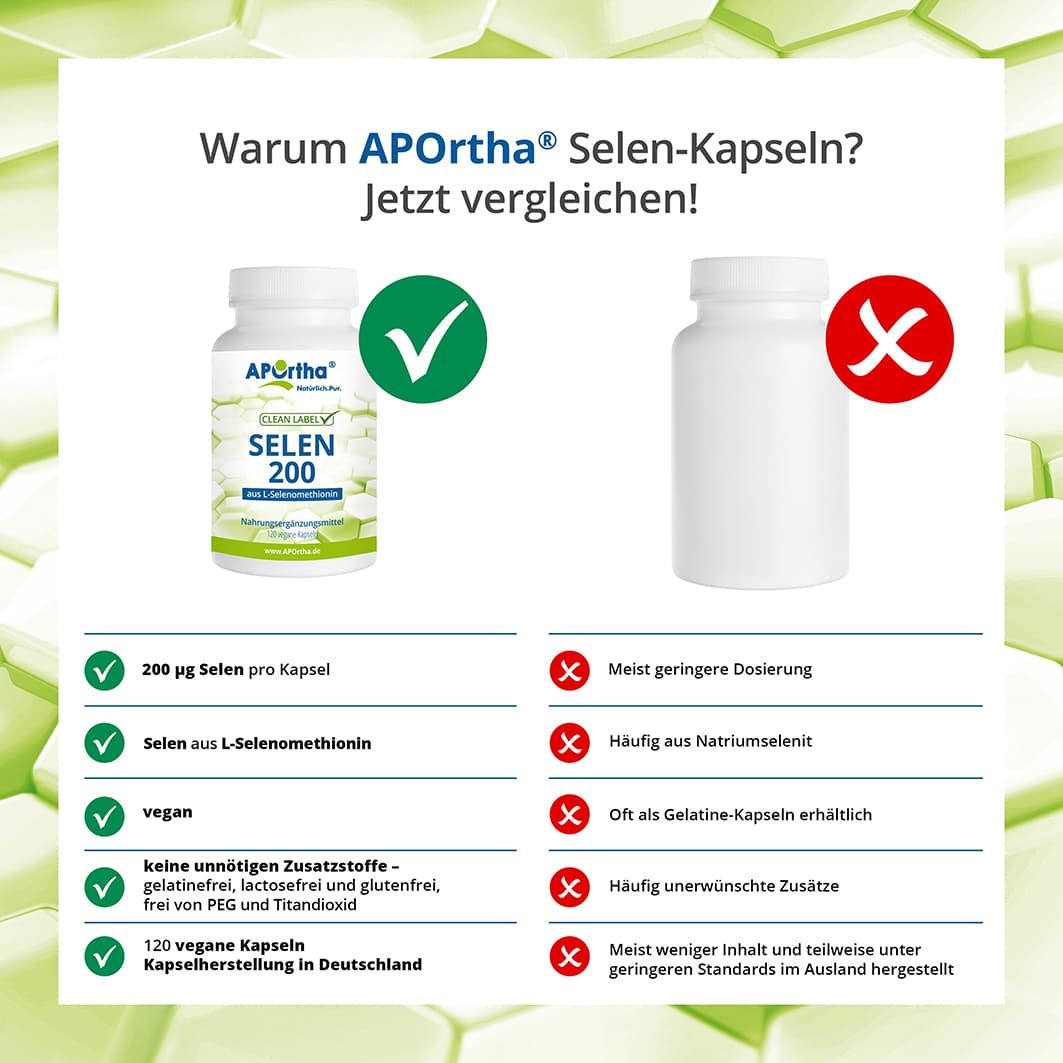 APOrtha® Selen Kapseln 200 µg aus L-Selenomethionin