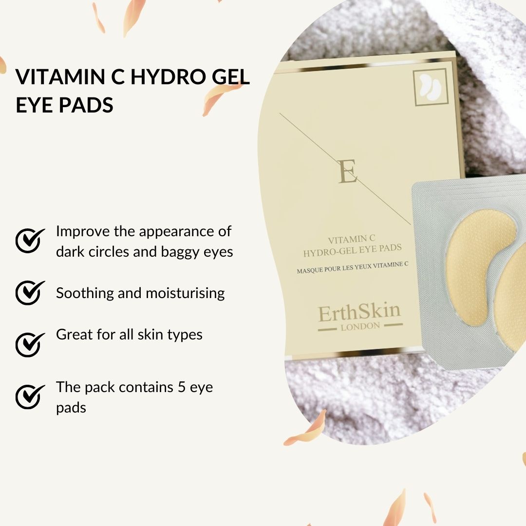 ErthSkin London Vitamin C Hydrogel Augenpads: 5 Pads, für dunkle Augenringe und Schwellungen.